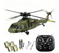Meiurlex K200 Black Hawk RC elicottero, 6CH telecomando elicottero modello con posizionamento del flusso ottico e volo invertito, simulazione aerei militari acrobatici per principianti