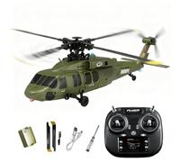 Meiurlex K200 Black Hawk RC elicottero, 6CH telecomando elicottero modello con posizionamento del flusso ottico e volo invertito, simulazione aerei militari acrobatici per principianti