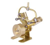 Meiurlex Mini modello di motore a vapore che funziona, modello di motore a vapore a doppio cilindro in rame puro a forma di V, giocattolo STEM per esperimenti di fisica