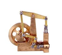 Meiurlex Mini motori a vapore modello, 4,7 x 2,9 x 4,6 cm puro rame compensazione motori a vapore, Steam Engine fisica esperimenti STEM giocattoli
