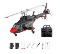 Meiurlex RC ERA A61 Flyingwolf RC elicottero modello, scala 1:53 elicottero singolo rotore 4CH RC con posizionamento del flusso ottico, avvio a un tasto, velivolo stabilizzato giroscopio RTF per