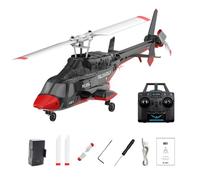 Meiurlex RC ERA A61 Flyingwolf RC elicottero modello, scala 1:53 elicottero singolo rotore 4CH RC con posizionamento del flusso ottico, avvio a un tasto, velivolo stabilizzato giroscopio RTF per