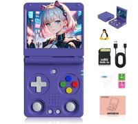 Meiurlex RG34XXSP - Console portatile da gioco IPS, 3,4 pollici, sistema Linux Retro, con scheda TF da 128 G, 8000 + giochi, console arcade per adulti