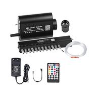 MEIVIYA 1. 6W RGBW. Kit di Luce a Fibra Ottica a Controllo remoto App Bluetooth con Motore a Stella da 3W Scatto for Auto Starry Auto Decorazione del soffitto(0.75mmx300pcsx2m)