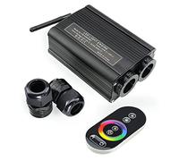 MEIVIYA 3. 2W RGB. Kit a soffitto a Stella a Fibra Ottica a Doppia Testa 2 * 4m 0.75mm 300 / 400pcs Cable Starry Effect Softing Lighting con RF. A Distanza(300pcs 0.75mm 4M)