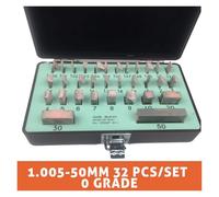 MEIVIYA 32 PCS High Accuracy Steel Gauge Measuring Block Set Testing Gage Block Gage Measurement 0/1 Grade(0 Grade)
