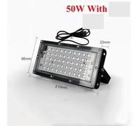 MEIVIYA Lampade for polimerizzazione a Luce Nera a LED UV da 50/100/300 W Impermeabili, proiettore for Esterni, ultravioletto Fluorescente(50W)