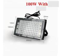 MEIVIYA Lampade for polimerizzazione a Luce Nera a LED UV da 50/100/300 W Impermeabili, proiettore for Esterni, ultravioletto Fluorescente(100W)