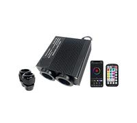 MEIVIYA Luci a Fibra Ottica Doppie Teste Car Smart App LED Cavo di Controllo del Motore Effetto Stellato Soffitto RGBW Telefono WAPP Room Nuovo(Car Plug,No Fiber)