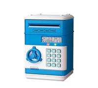 MEIVIYA Mini salvadanaio elettronico con Blocco Password, conteggio Automatico delle Monete Sicuro for i Bambini(Blauw)