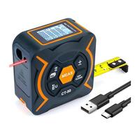 MEIVIYA Misuratore di Superficie terrestre con Navigazione GPS Portatile Metro A Nastro Misuratore di Distanza 50M 2 in 1 Nastro di Misurazione Retrattile con Telemetro Digitale Ad Alta Precisione