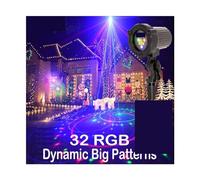 MEIVIYA Proiettore Natalizio per Esterni, Luci da Esterno Proiettore di Natale Capodanno Street Garden Decorat for la casa Cortile Casa Vacanze Punti statici(Dynamic 32 Patterns)