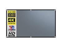 Schermo di proiezione, Schermo for proiettore 16: 9 Metallo Anti Luce 84 100 120 130 Pollici Rivestimento Ottico Grigio Proiezione su Tela Riflettente Portatile(100 inch)