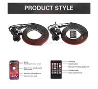 MEIVIYA Striscia Flessibile del sottobosco 4X dell'automobile GUIDATO A Distanza/App. Controllo LED RGB. Striscia sotto la Luce al Neon del del Tubo del Telaio dell'automobile(App 120CM 150CM)