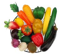 Meiwlong 16 pezzi finti realistici di plastica vegetale artificiale realistica frutta modello decorazione natale casa finta fotografia puntelli guarnire festa festival