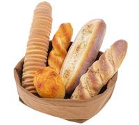 Meiwlong Set di 5 decorazioni artificiali realistiche per pane, baguette, bruco, casa, cucina, ristorante, matrimonio, festival, feste, puntelli