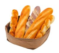 Meiwlong Set di 5 pane finto, pane artificiale realistico da esposizione, falso baguette francese pagnotta di pane puntello per decorazione di panetteria, decorazione per vetrine di negozi alimentari