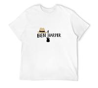 meiyan Hera-Boom Ben Harper Guitar T-Shirt Mens Tee White L