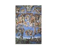 MEIYAN Poster artistico da parete con Michelangelo Buonarroti, il Giudizio Universale, Stampa artistica da parete, stampa su tela, 20 x 30 cm