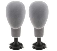 Meiyan - Set di 2 accessori per la fotografia, per la testa di manichino, per adulti, per parrucche, per occhiali, per display con cappello grigio