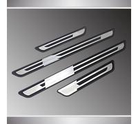 MEIYANFA 4 Pezzi Acciaio Inox Battitacco per Auto Sticker per Honda ZR-V | ab Bj.2022, Esterno Battitacco Protezione Plates Anti-Graffio Scuff Adesivi,A