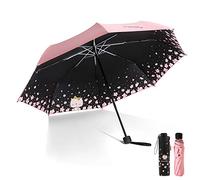 Meiyijia Ombrello compatto e pieghevole, protezione UV, portatile di Voy, Lady Ombrello - Rosa - Modello di gatto - Apertura 96 cm, 96cm