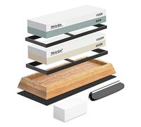 Meiyijia Pietra per Affilare 2-in-1, Affilacoltelli Professionale cote Combinazione - con Stand Silicone Antiscivolo (5000/10000+600/1500 Grit/Set)