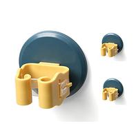 Meiyijia Portascope e Portaspazzole Muro Montato, Robusto Strumento Rack di Stoccaggio Salvaspazio per Cucina, Plastica ABS - 3 pezzi - blu