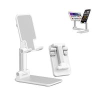 Meiyijia Supporto per telefono regolabile, supporto per telefono da scrivania, pieghevole, con altezza e angolo regolabile, dock, telefono, Samsung, Huawei, accessori, (bianco)