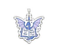 MEIYSTICK You Do Not Yield Until the Last Page Dust Plug Charm, Kindle Charm, Acrilico Dust Plug Charms Tipo C o Lightning, Kindle Accessories Charms, Dragon Sword Bookish Gifts (Lightning)