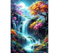 MEIYUDA 5D Diamond Painting Kit Completo Paese delle meraviglie, Pittura Diamante per Bambini Diamond Painting, Fai-da-te Diamond Painting DIY Strass Ricamo a Punto Croce Decorazione per Casa 30x40cm