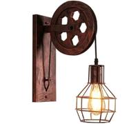 MEIZHITU Lampada da Parete Interno Lampada da Parete retrò Industriale Loft, Applique da Parete retrò Vintage in Metallo per Soggiorno Illuminazione per Interni