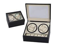 MEIZHITU Scatola Porta Orologi Custodia Avvolgitore per Orologio con 4 Scatole di Avvolgimento per A Motore Silenzioso Cuscini per Flessibili Custodia Automatica Portagioielli(A)