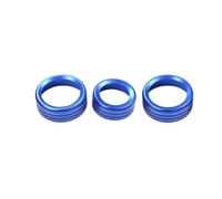 MEIZIYU Copertura dell'anello della manopola, adatta for Alfa Romeo Stelvio Giulia 2017-2020 cornice del pulsante di controllo del clima(Blue)