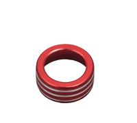 MEIZIYU Copertura manopola aria condizionata auto, adatta for serie 3 E90 E91 325li 2009-2012 cornice del pulsante di controllo del clima(Type A Red 1PC)