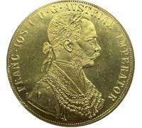 MEIZONGHUOJI Moneta commemorativa Austria Asburgo 1914 4 Ducati Francesco Giuseppe I Imperatore Austriaco Aquila Bicipite Austro-ungarica con Corona Copia Moneta
