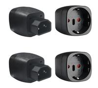 MejaRizon Spina EU a C14, 4 connettori per dispositivi a freddo, da C14 a CEE7, 250 V/10 A, adattatore Schuko CEE, spina IEC adatta per data center, unità PDU, piccoli server, dispositivi di rete e