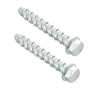 MejaRizon Viti per calcestruzzo M10 x 75, 20 pezzi, viti per calcestruzzo senza tasselli, testa esagonale, vite per cemento zincate con disco per muratura, cemento, architettura, industria