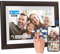 Mejasg Cornice digitale da 10,1 pollici, Wi-Fi con memoria da 32 GB, HD 1280 × 800 IPS Touch screen, cornice elettronica con rotazione automatica, cornice digitale per foto e video condivisione