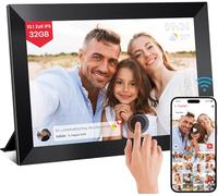 Mejasg Cornice digitale da 10,1 pollici, Wi-Fi con memoria da 32 GB, touchscreen LCD, 1280 × 800, cornice elettronica con rotazione automatica, cornice fotografica digitale per foto e video