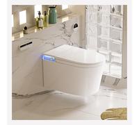 MEJE Elegante combinazione WC da parete con sedile bidet integrato, sciacquone automatico, apertura/chiusura automatica del coperchio, sedile riscaldato, funzione acqua calda/asciugatrice, bianco