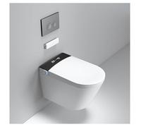 MEJE #MZE014P - WC intelligente da parete con bidet integrato, sedile riscaldato, essiccatore ad aria calda, risciacquo automatico, apertura e chiusura automatica, telecomando, luce notturna, bianco