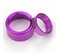 Mejiao Auto Decorazioni Interni Manopola Copre Interruttore Faro e Interruttore Del Cambio Accessori Manopola In Alluminio Copertura per Dodge RAM 2018-2019 Viola