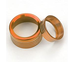 Mejiao Auto Decorazioni Interni Manopola Copre Interruttore Faro e Interruttore Del Cambio Accessori Manopola In Alluminio Copertura per Dodge RAM 2018-2019 Arancione