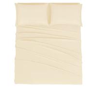 Mejoroom Set di lenzuola per letto matrimoniale, in morbida microfibra, lenzuolo con angoli con tasca profonda, traspirante, morbido, resistente alle pieghe e allo scolorimento, 4 pezzi (completo,