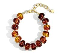 Mekalero Alla moda stile europeo perline resina con ciondolo a forma di cuore accessori da polso per gli amanti della moda resina cuore, Misura unica, come descritto