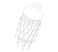 Mekalero Catena per il corpo con strass scintillanti gioielli alla moda stili alla moda pezzi catena clavicola per notte fuori collare di cristallo per le donne, One Size, come descritto, come