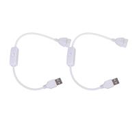 Mekalero Cavo commutatore USB con pulsante on/off per luci a LED e cavo di alimentazione 5V2A USB Switcher
