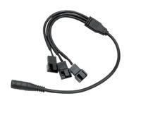 Mekalero Cavo di prolunga professionale per ventola DC5521 a 4 pin, cavo splitter 2 3 4 5 vie connessione 37 cm lunghezza design PC Fan Link Wire