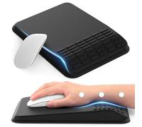 MEKASS Tappetino per mouse ergonomico con supporto per il polso, tappetino per mouse per alleviare il dolore al tunnel carpale, in memory foam con design massaggiante, base antiscivolo in PU per
